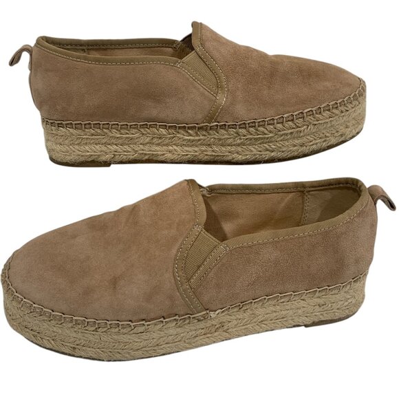 SAM EDELMAN Espadrille Women 8.5 Circus Flatform Slip On Christina Camel - Picture 1 of 9